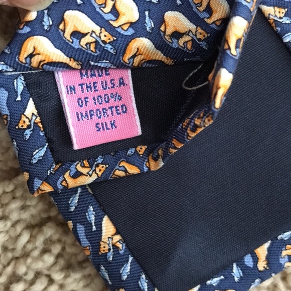 Shop Starfish Printed Tie at vineyard vines Vineyard vines blue combo polar bear print silk tie.